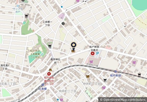 明市民センターの場所（地図 © OpenStreetMap contributors）